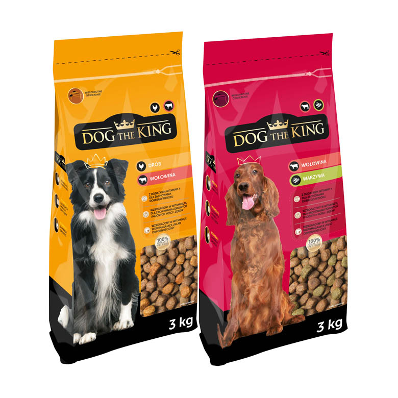 Dog the King Karma pełnoporcjowa sucha dla psów dorosłych 3 kg sort