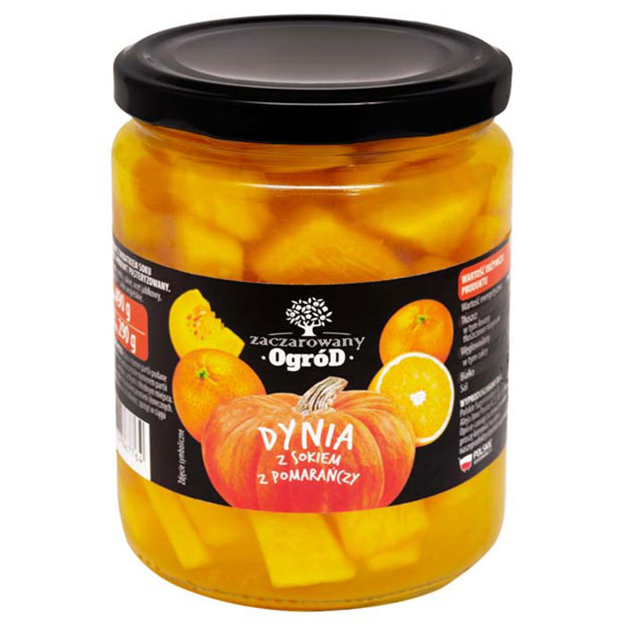 Zaczarowany Ogród Dynia w soku pomarańczowym 490/290g