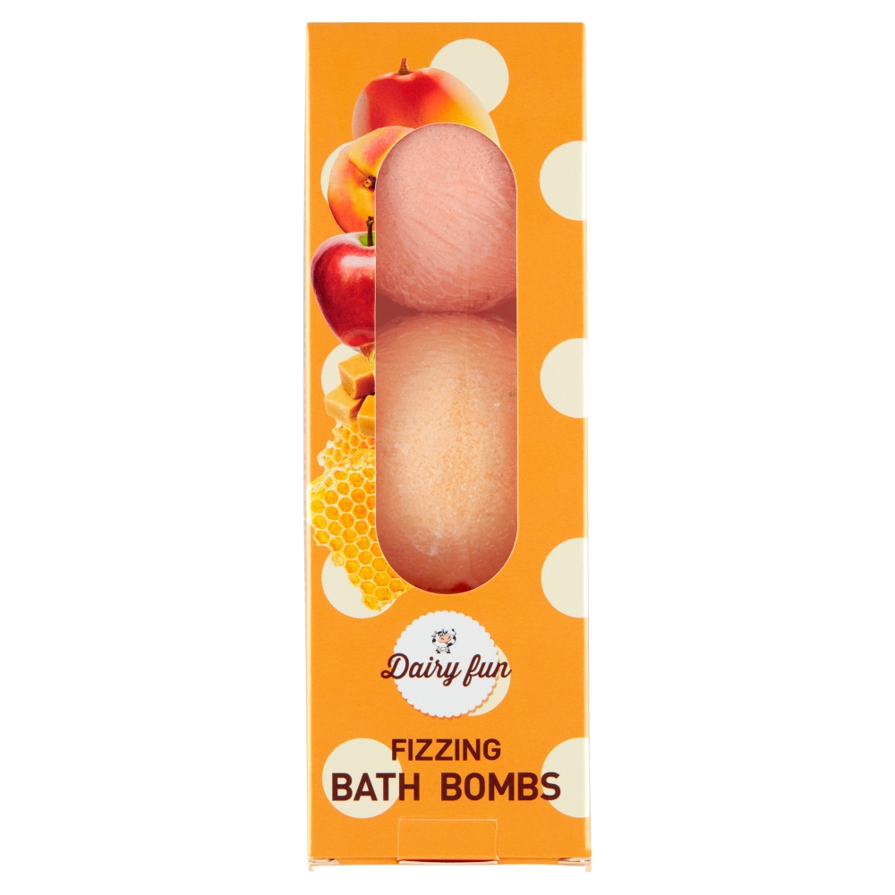 KulaDoKąpieliDairyFunMlek/Karm/Brz3x100gKula do kąpieli mleko/karmel/brzoskwinia