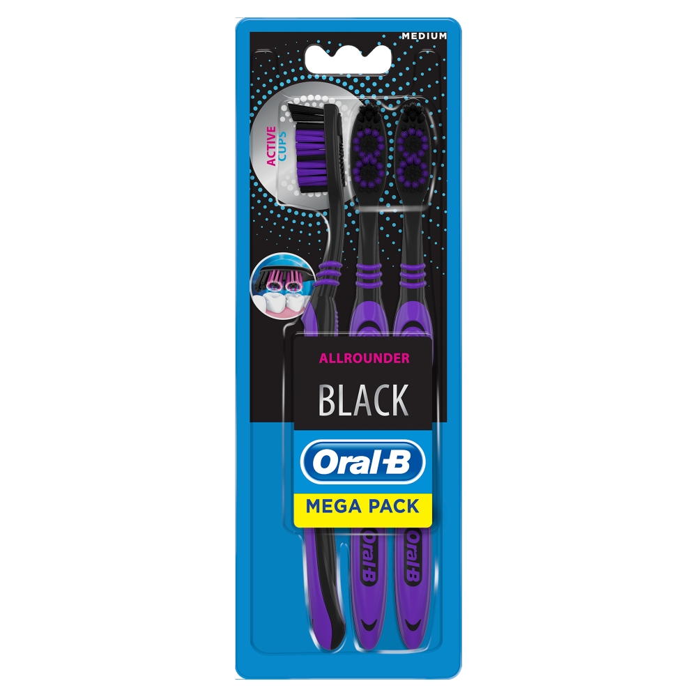 Szczoteczki do zębów Oral B Black 3szt