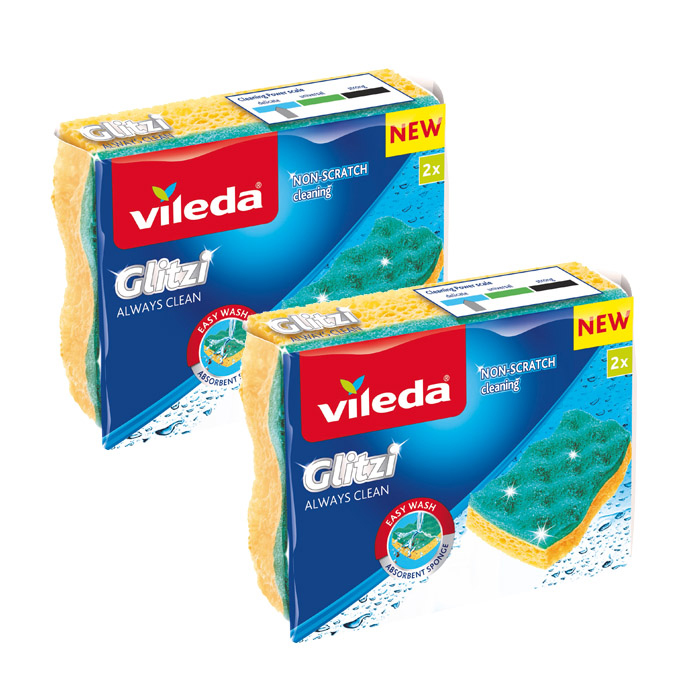 Zmywak wiskozowy Vileda Glitzi Always Clean 2 szt.