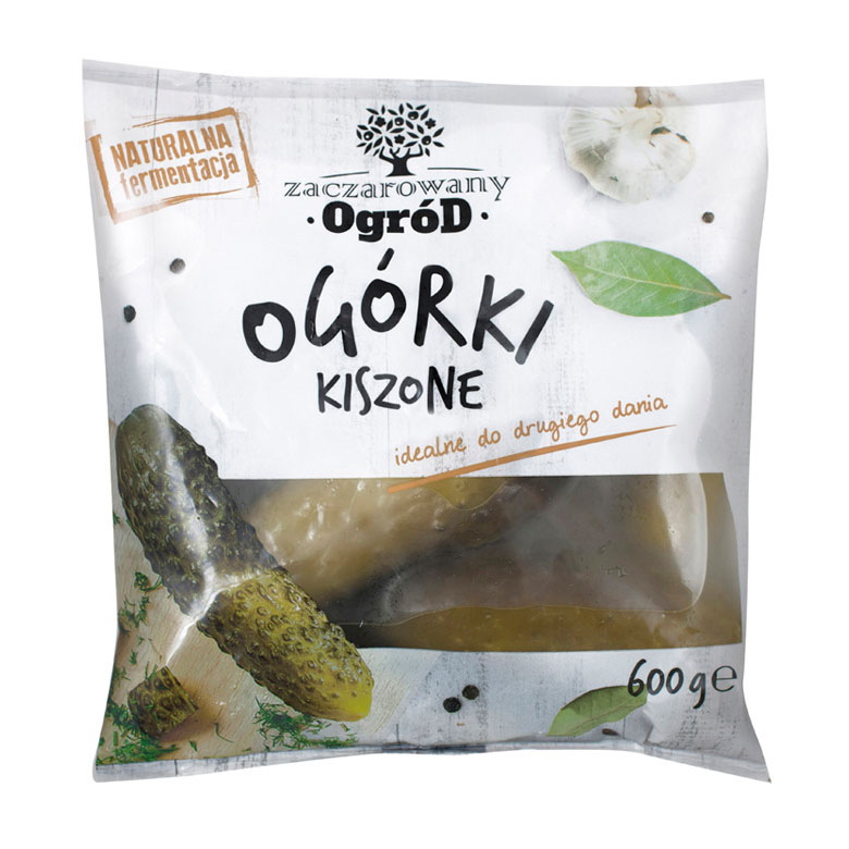 Ogórki kiszone folia Zaczarowany Ogród 600/400g