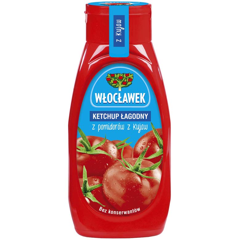 Ketchup  łagodny  Włocławek 480g esklep.polomarket.pl