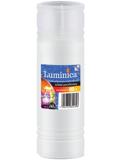 Wkład parafinowy ~ 80 godzin palenia Luminica 240 g