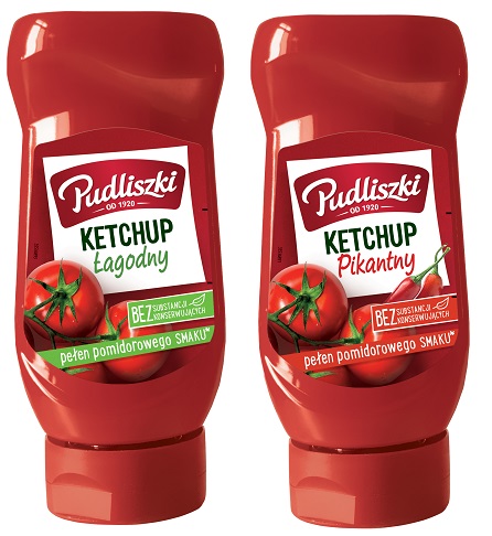 Ketchup łagodny lub pikantny Pudliszki 480 g