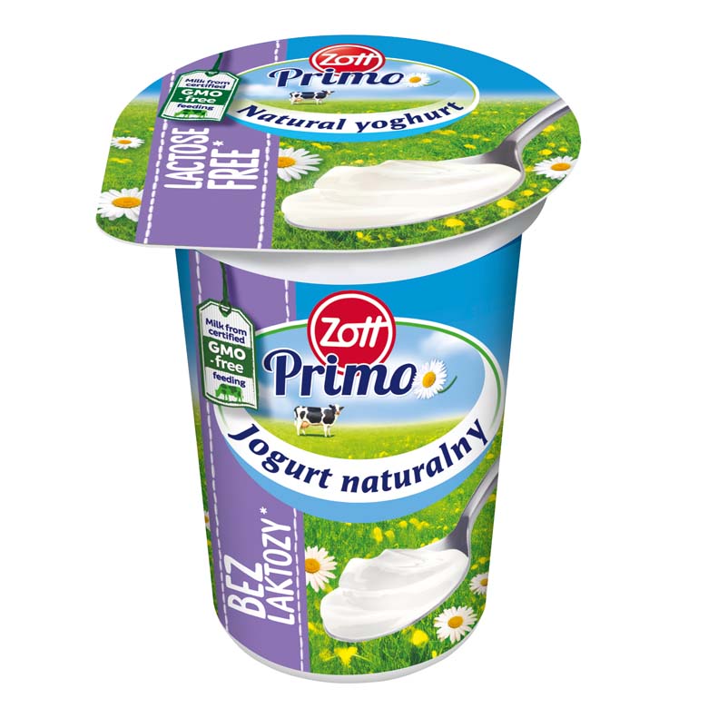 Jogurt naturalny bez laktozy Zott 180g esklep.polomarket.pl