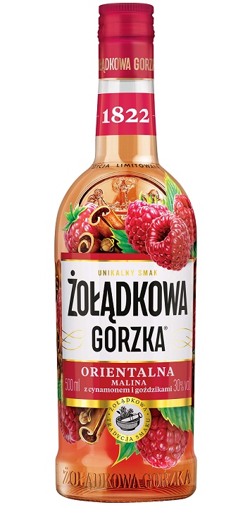 Napój alkoholowy 30% Orientalna Malina z Cynamonem Goździkami Żołądkowa Gorzka 0,5L