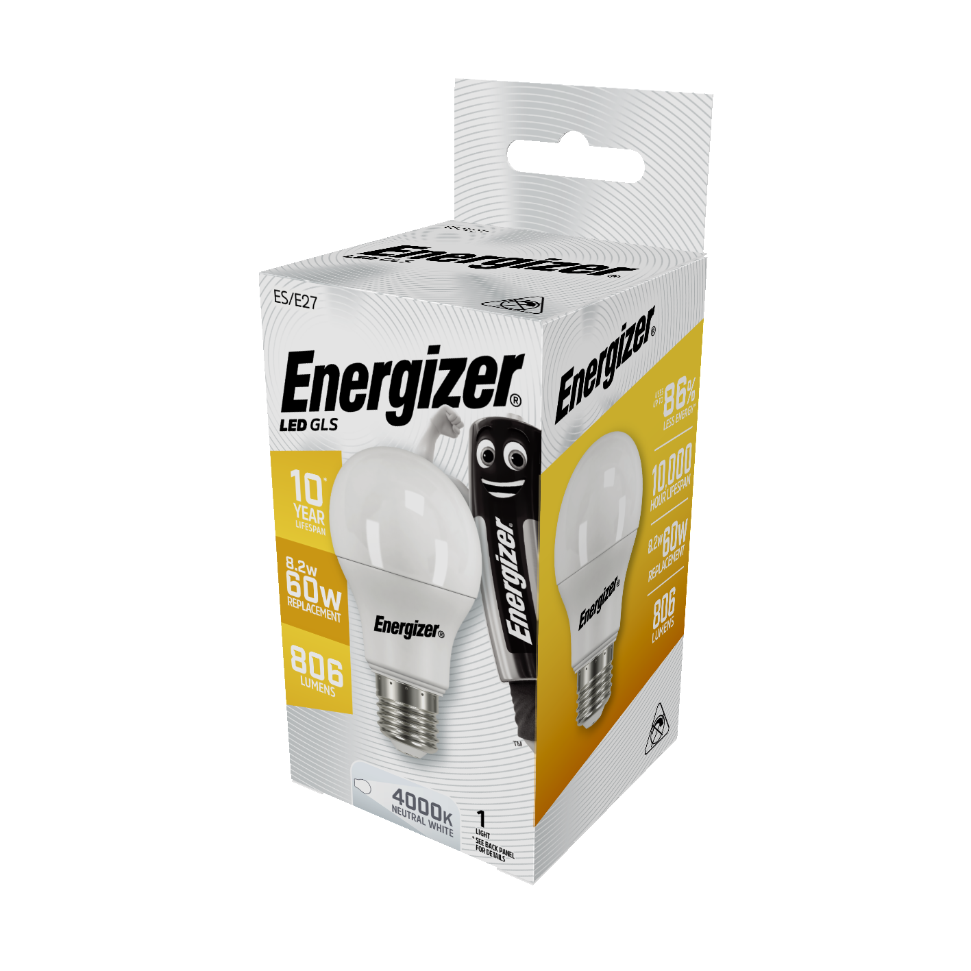 ENERGIZER ŻARÓWKA LED BULB E27 806LM 60W neutralna barwa