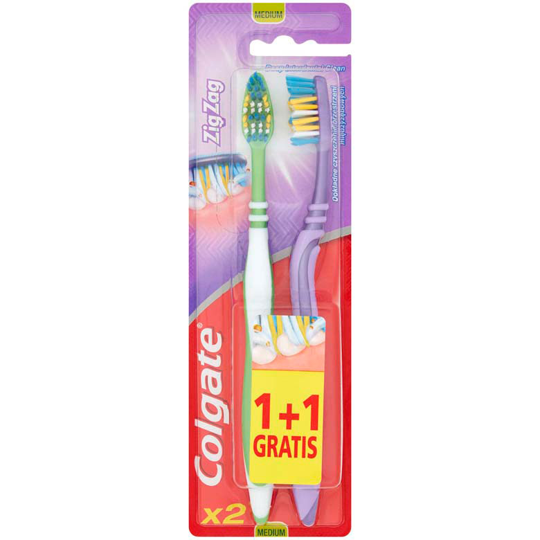 Szczoteczka do zębów Zig-Zag 1szt+1gratis  Colgate