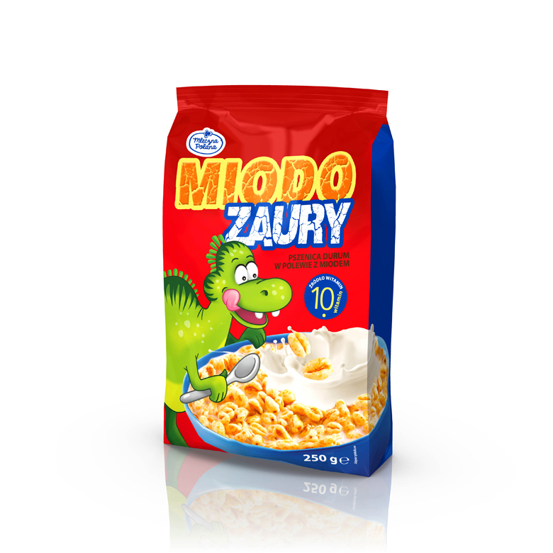 Płatki w polewie miodowej  Miodozaury 250g