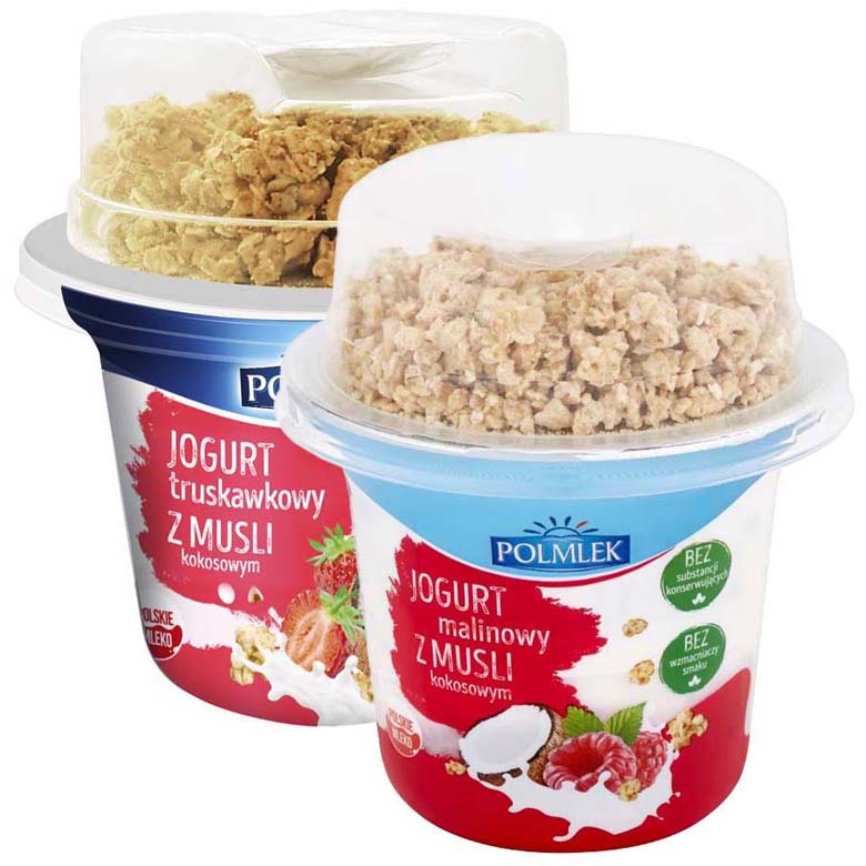Jogurt z musli kokosowym 210g mix esklep.polomarket.pl