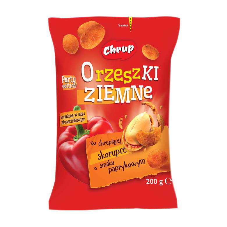 Orzeszki ziemne w skorupce o smaku paprykowym Chrup 200g