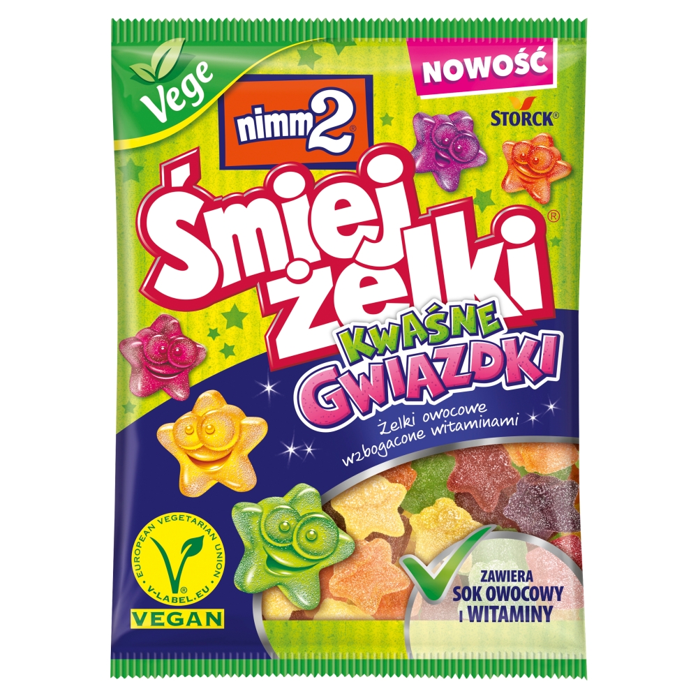 Żelki kwaśne gwiazdki Śmiejżelki 90g esklep.polomarket.pl