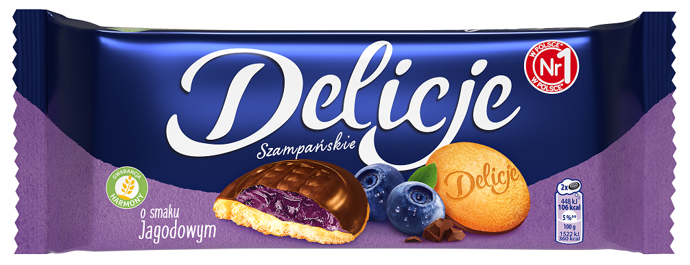 Ciastka jagodowe Delicje 147g esklep.polomarket.pl