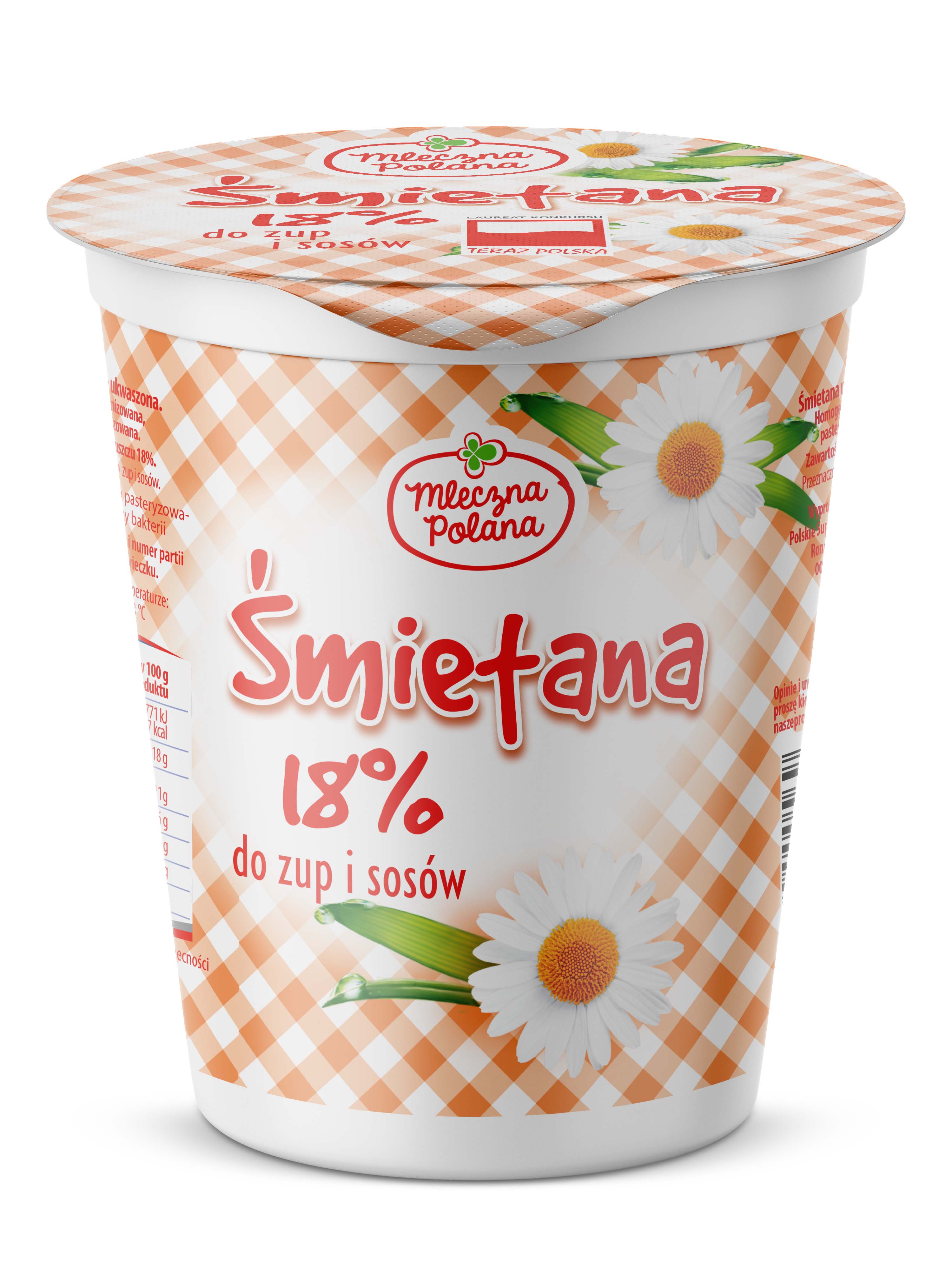 Śmietana 18% Mleczna Polana 400g