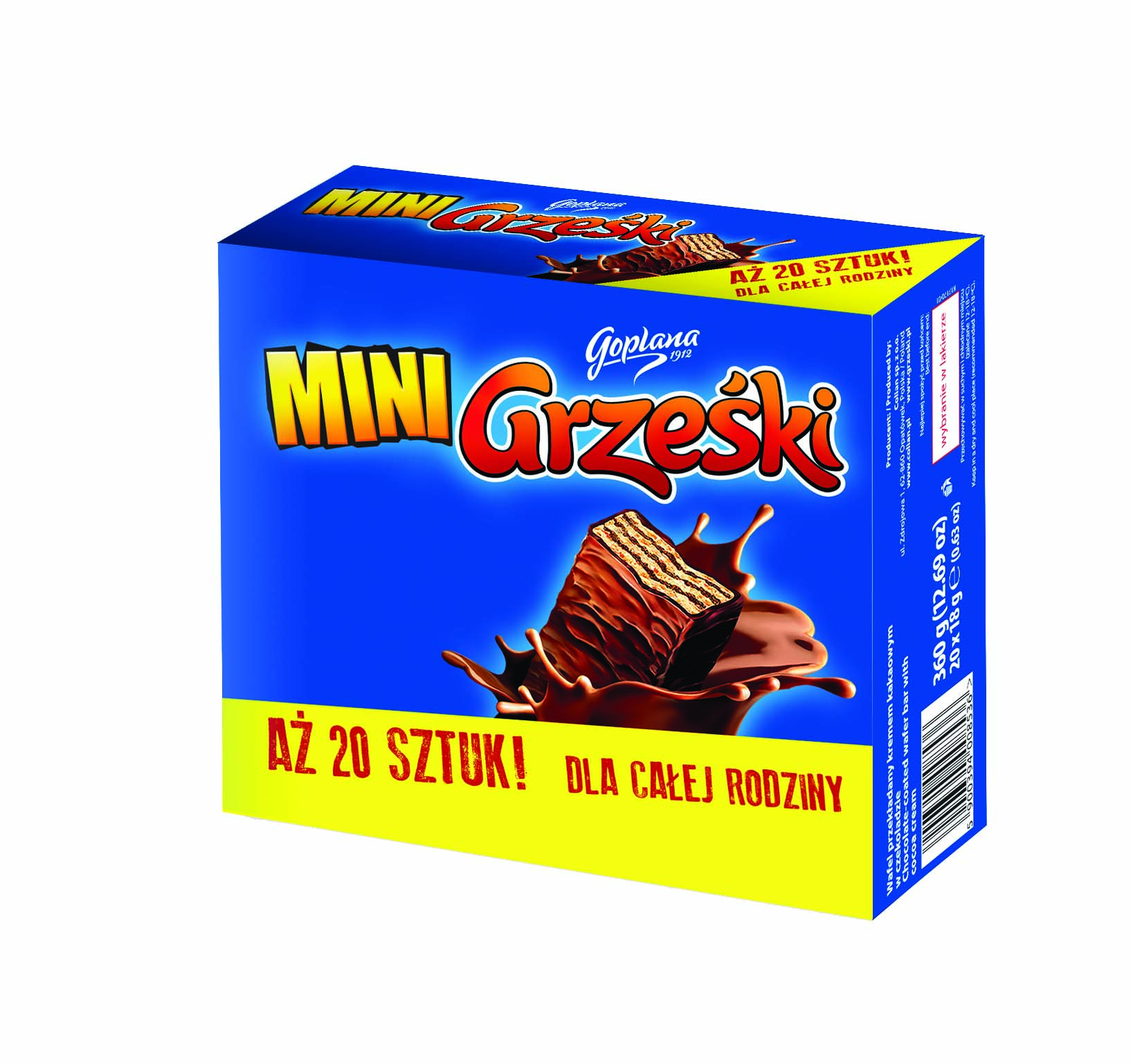 Waflew czekoladzie mini Grześki 400g