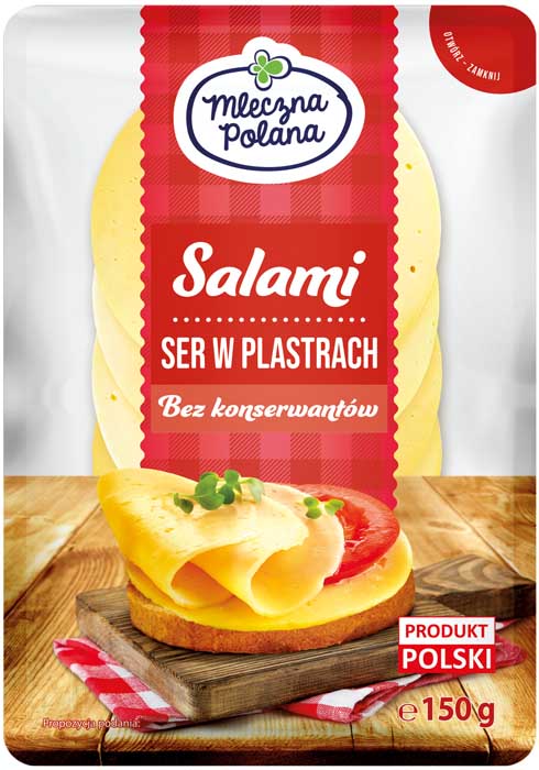 Ser Salami plastry Mleczna Polana 150g