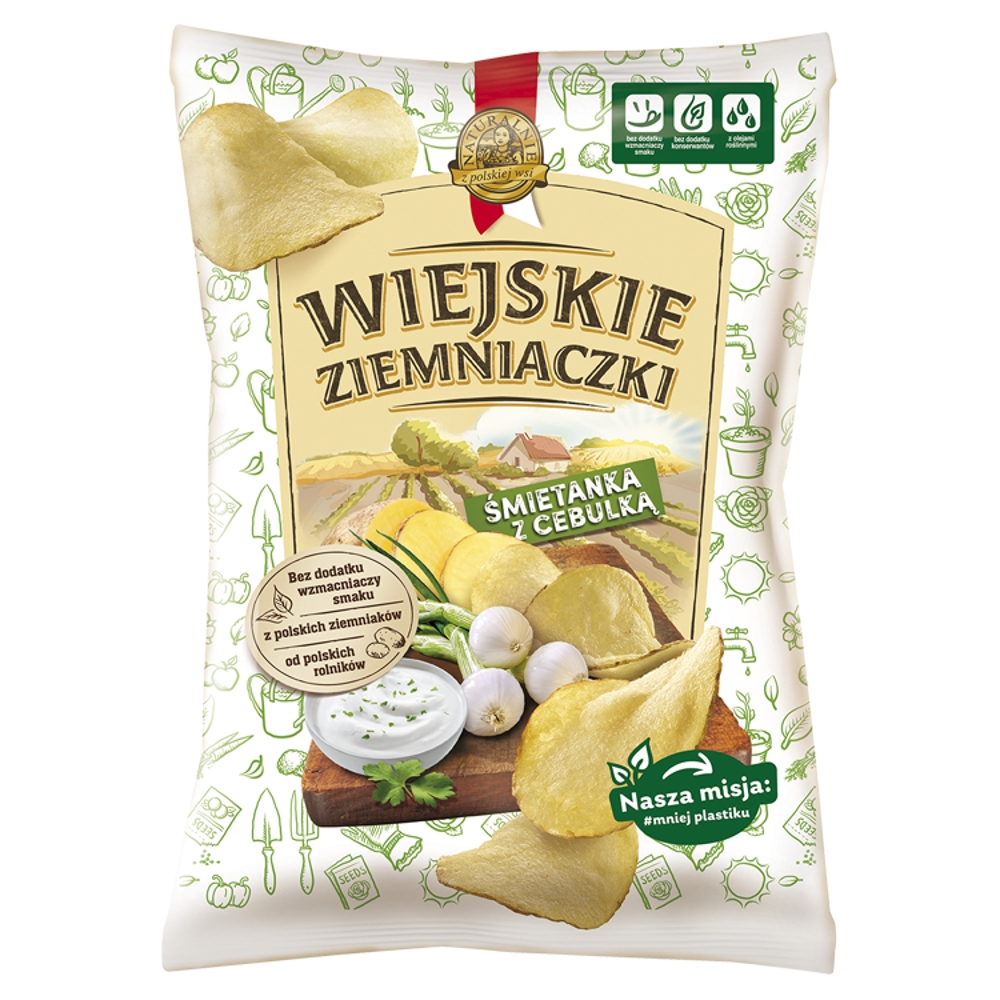 Chips Wiejskie Ziemniaczki  śmietanka z cebulką130g