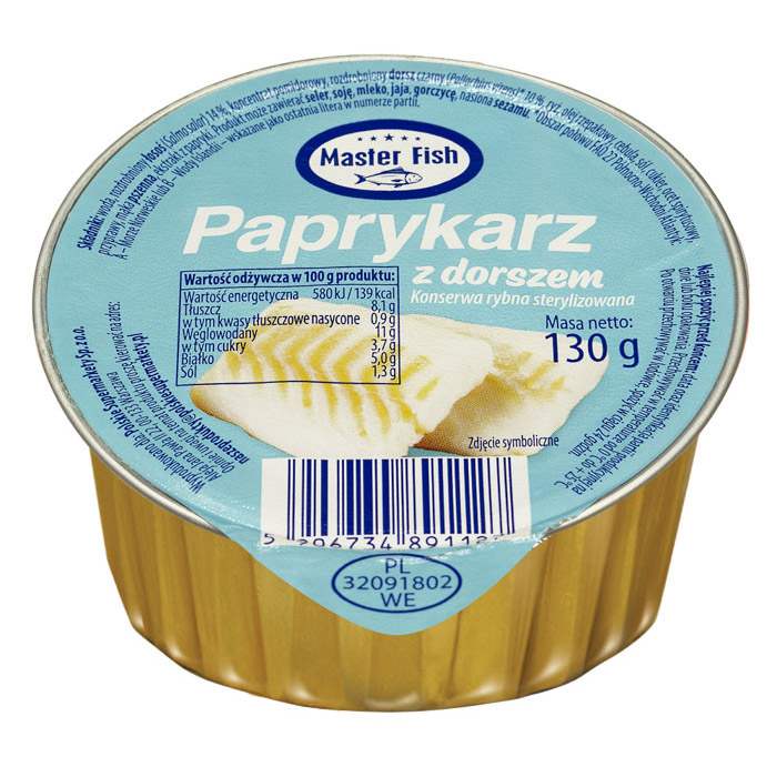 Paprykarz z dorszem Master Fish 130g