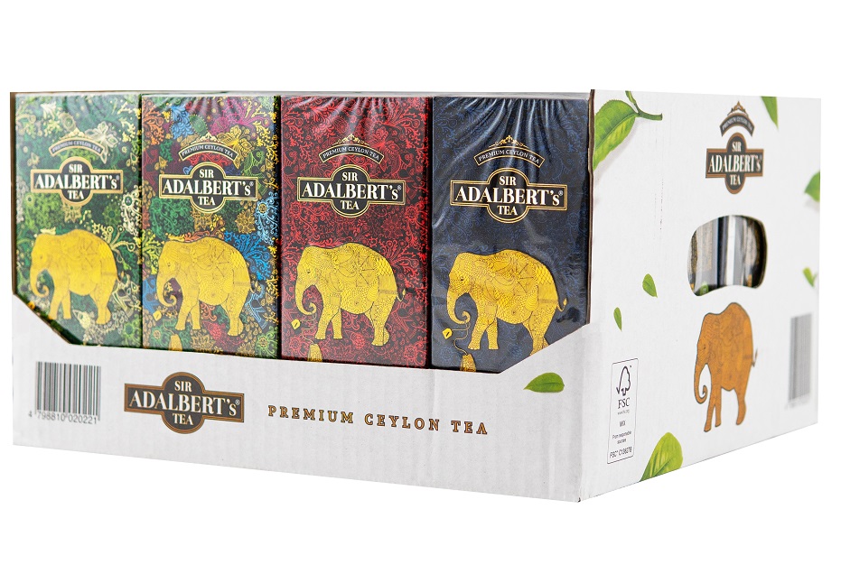 Herbata Earl Grey, English Breakfast, Soursop, Tropical Sir Adalbert's 25torebek