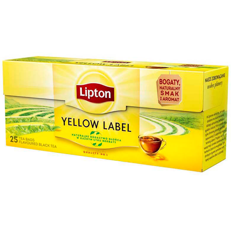 Herbata czarna ekspresowa Lipton Yellow Label  25tb