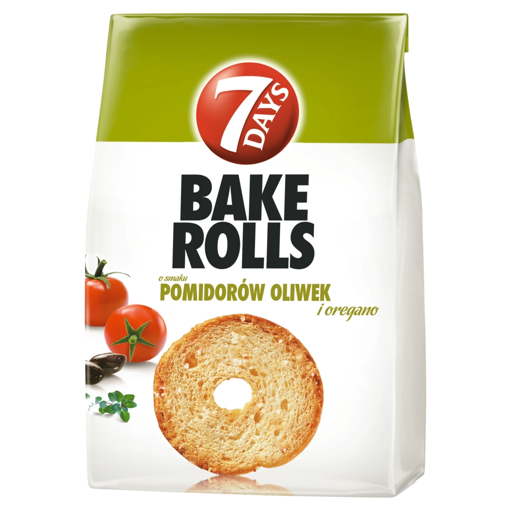 Bake Rolls o smaku pomidora z oliwkami 7Days 150g esklep.polomarket.pl