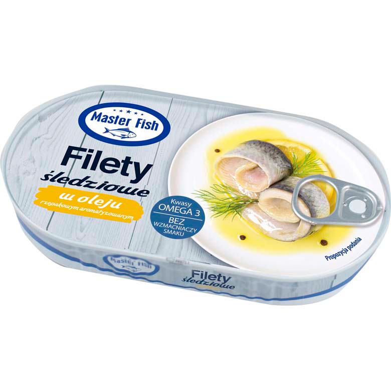 Filety śledziowe w oleju  Master Fish 170g