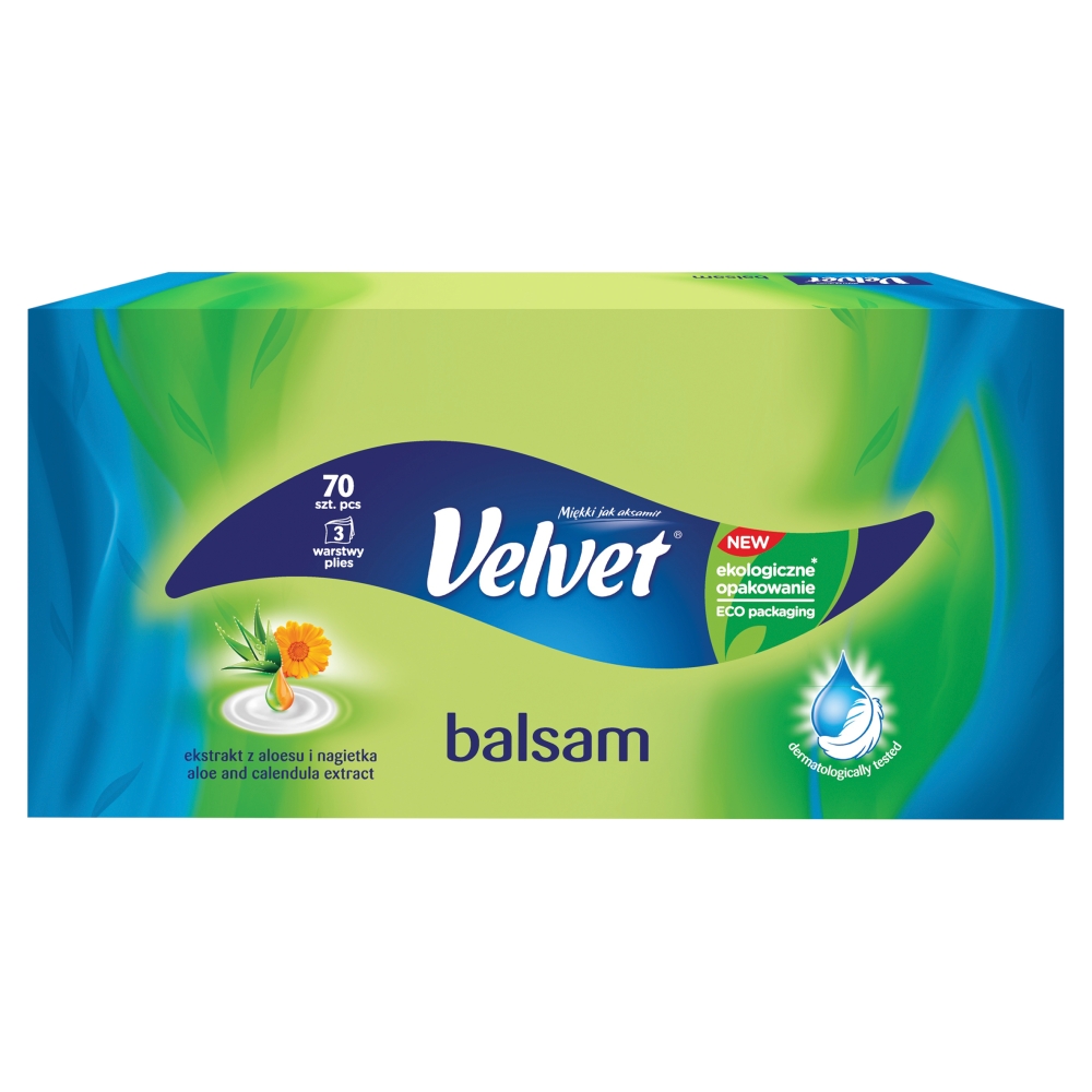 Chusteczki higieniczne balsam Velvet 70szt esklep.polomarket.pl