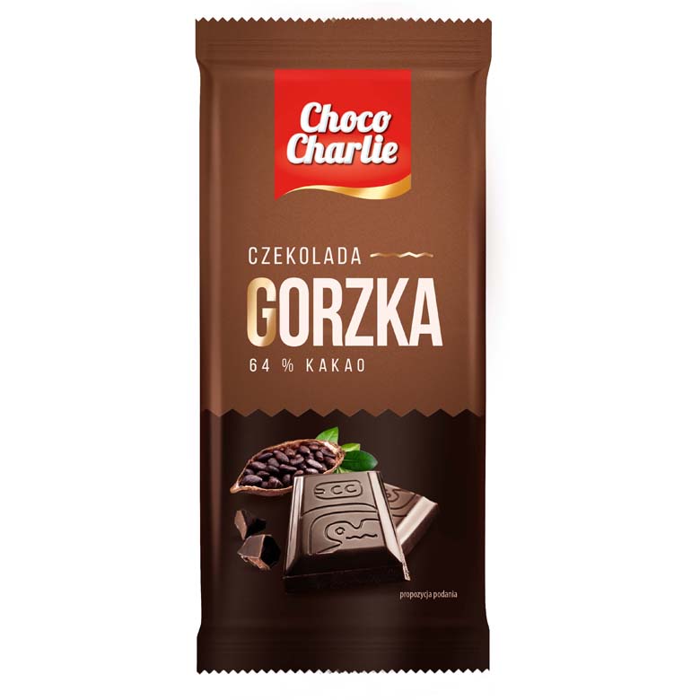 Czekolada gorzka Choco Charlie 64%100 g