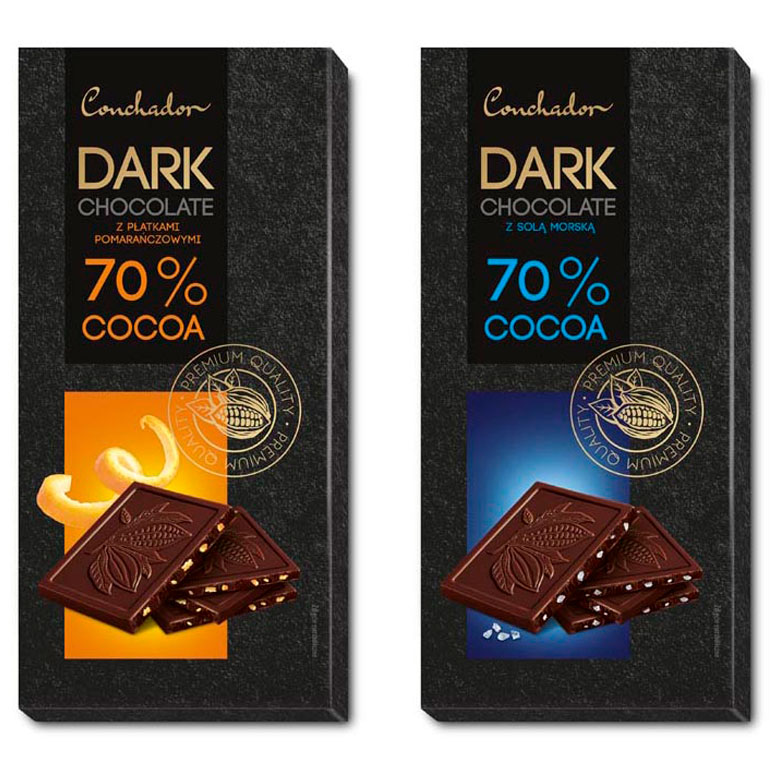 Conchador Czekolada gorzka 70% 100g sort