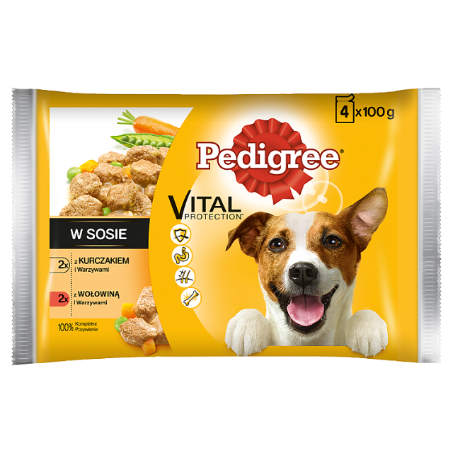 Karma mokra dla psa kuczak-wołowina Pedigree 4x100g esklep.polomarket.pl