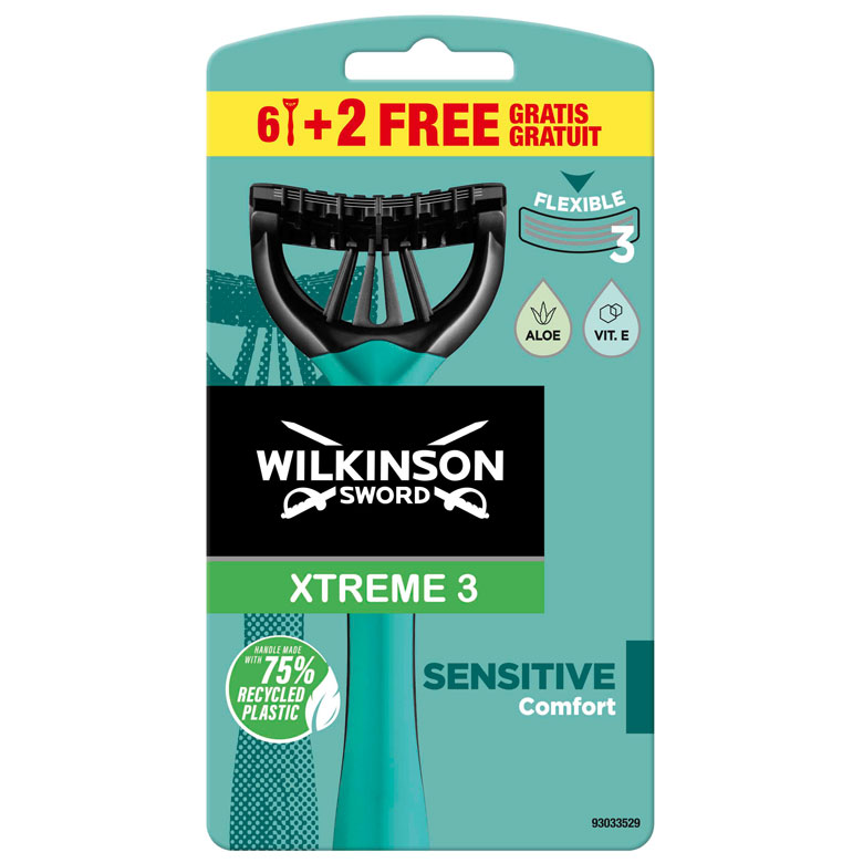Maszynki do golenia dla mężczyzn Sword Xtreme 3 Sensitive Wilkinson 8szt.