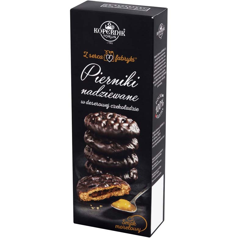 Pierniki w czekoladzie z morelą Kopernik 145g esklep.polomarket.pl
