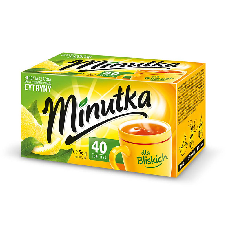 Herbata czarna ekspresowa cytrynowa Minutka 40tb