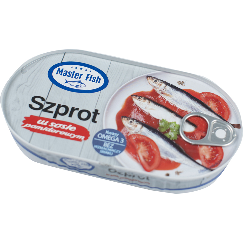 Szprot w sosie pomidorowym  Master Fish 170g