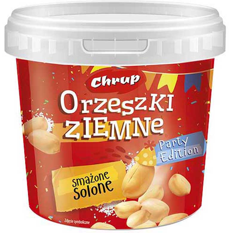 Orzeszki ziemne smażone solone w wiaderku Chrup 650g