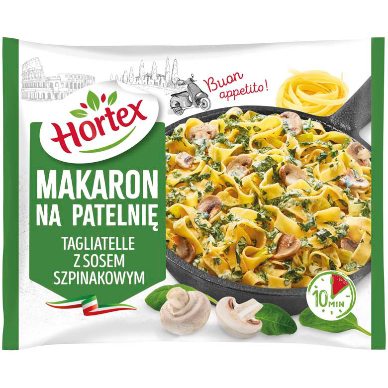 Makaron na patelnię tagiatelle z sosem szpinakowym Hortex 450g