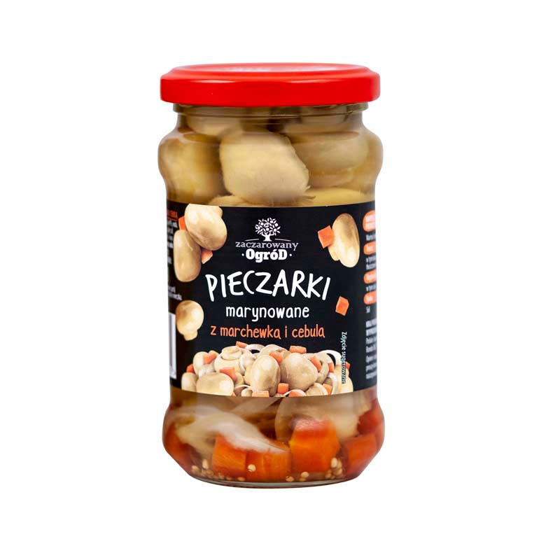 Zaczarowany Ogród pieczarki marynowane z marchewką i cebulą 280g