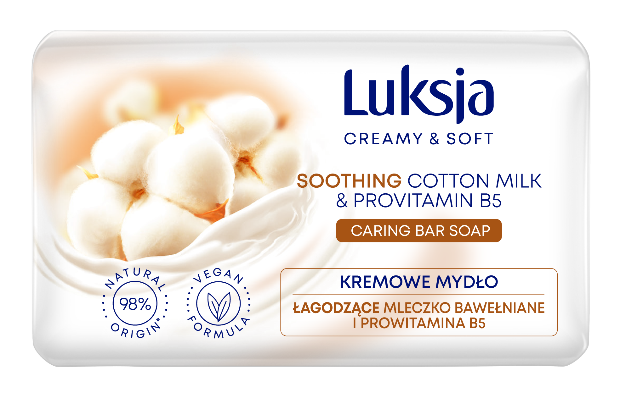 Mydło bawełna migdał kostka Luksja 90g