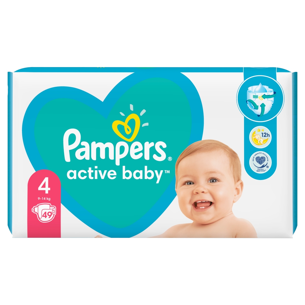 Pieluchy Active Baby Maxi 4 Pampers 49szt esklep.polomarket.pl