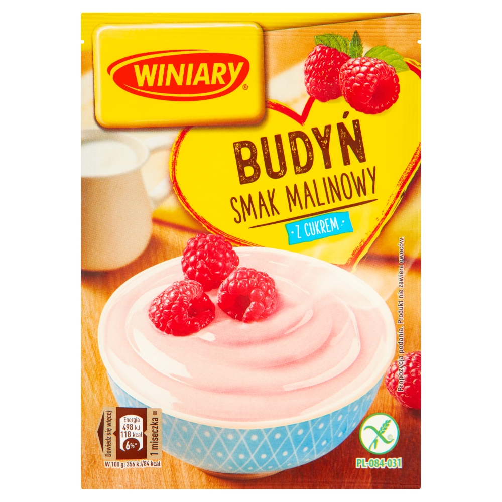 Budyń malinowy z cukrem Winiary 60g esklep.polomarket.pl