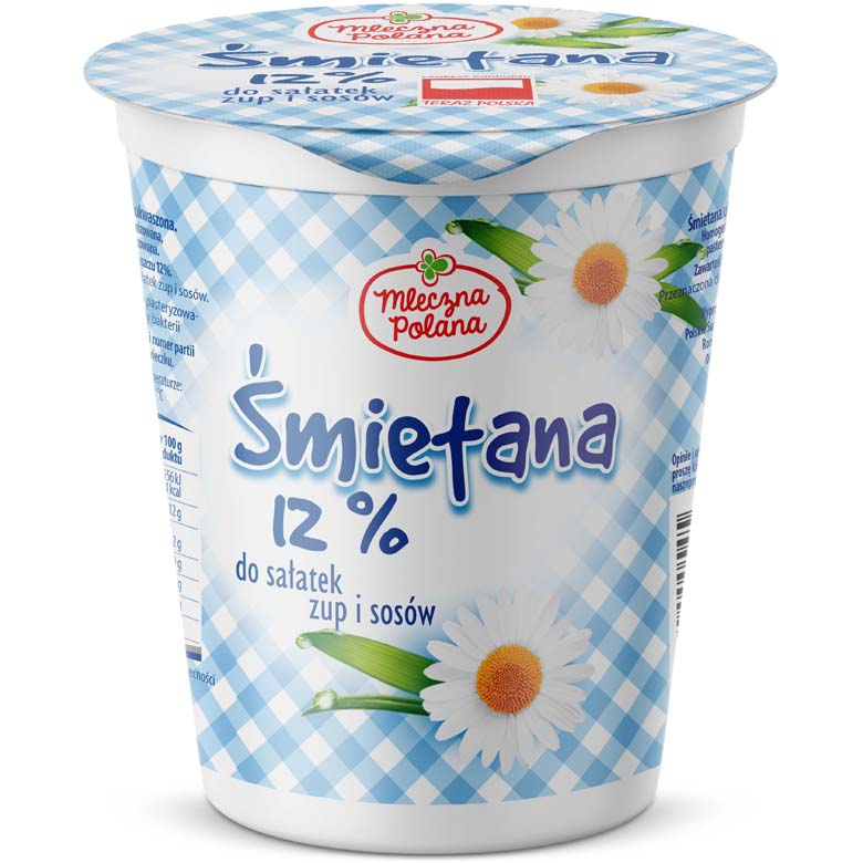 Śmietana 12% Mleczna Polana 400g