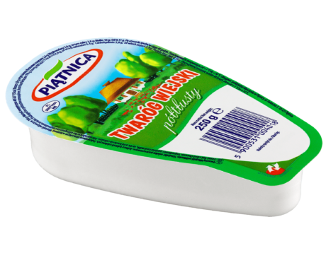 Twaróg Wiejski półtłusty klinek 250g esklep.polomarket.pl