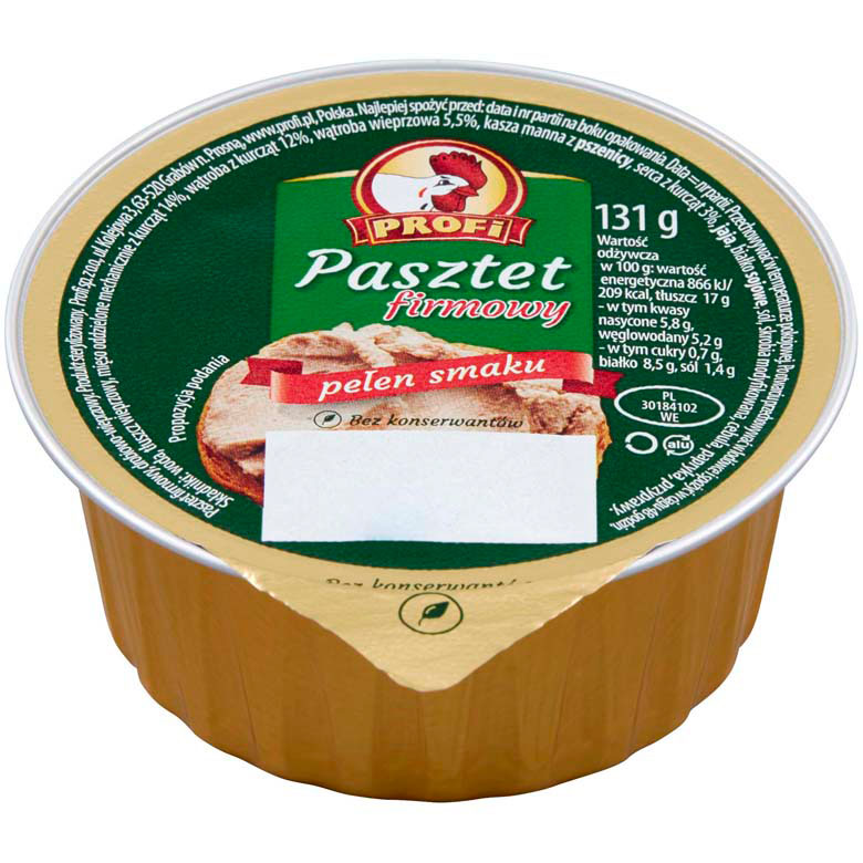 Pasztet Profi z drobiem firmowy 131g esklep.polomarket.pl