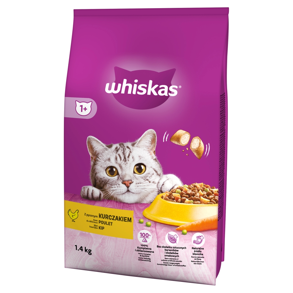 Karma dla kota sucha kurczak Whiskas 1,4kg