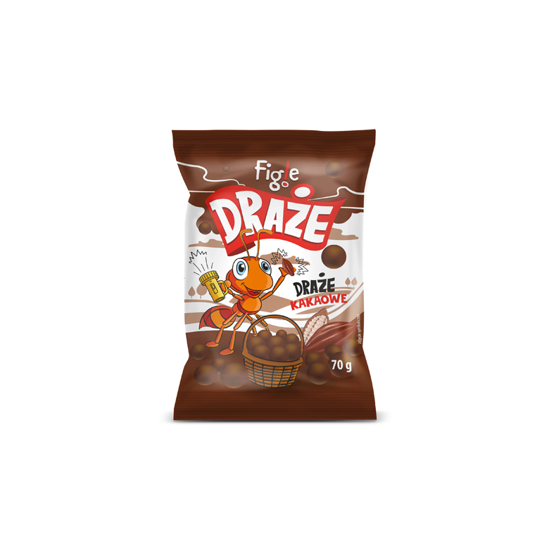Draże kakaowe Figle 70g