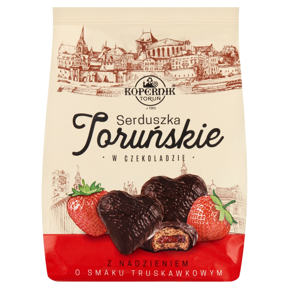 Pierniki  w czekoladzie z nadz. truskawkowym Kopernik  150g
