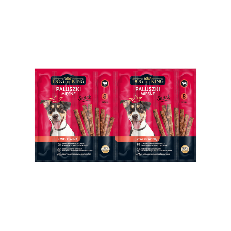 Paluszki mięsne dla psa  z wołowiną  Dog The King  88g