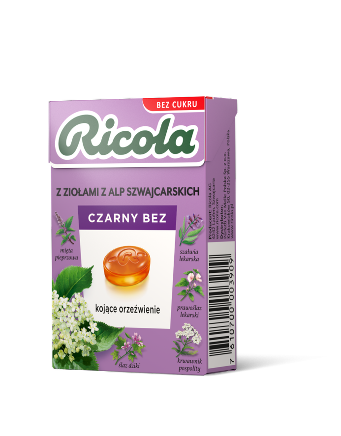 Cukierki Czarny Bez Ricola 27,5g