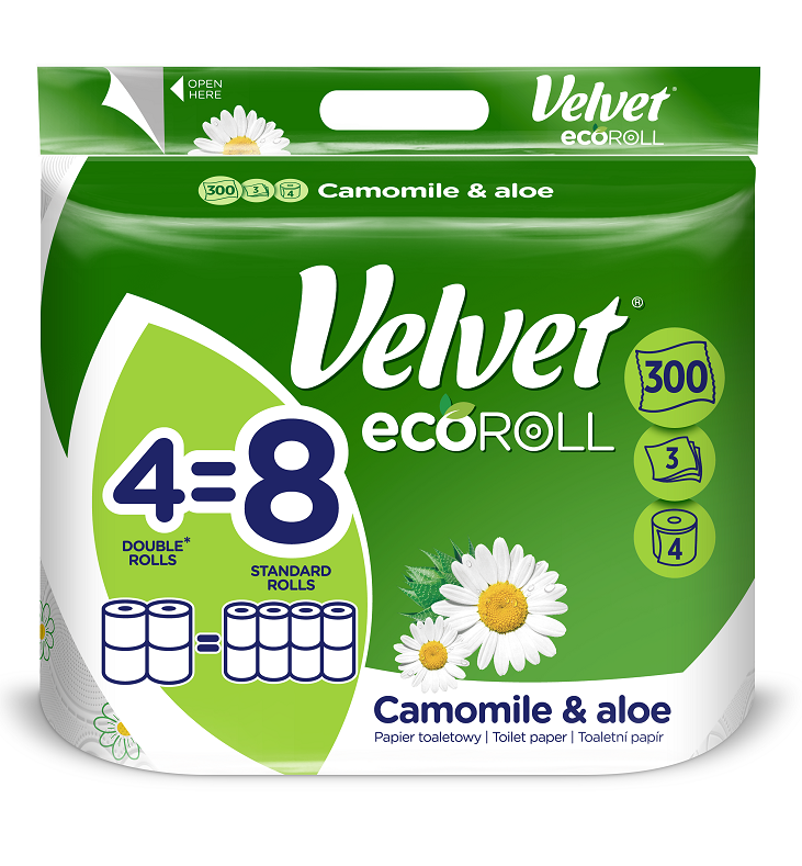 Papier toaletowy Eco Roll Velvet 4 szt. esklep.polomarket.pl